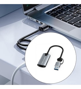 HU04A Type-C/USB A To 4K 60Hz 1080P HDMI Video Capture Yakalama Hub Adaptör