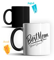 Kişiye Özel Best Mom Sihirli Kupa Bardak (Siyah - Beyaz)