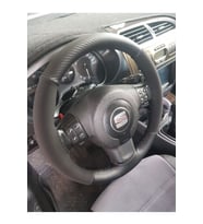 DİKİŞLİ DİREKSİYON KILIFI KARBON/NUBUK SİYAH DİKİŞLİ SEAT İÇİN HIZLI KARGO