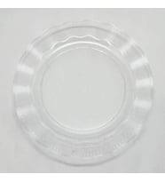 Şeffaf Lüks Plastik Mika Yuvarlak Tabak 22 Cm 6 Adet