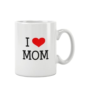 I Love Mom Anneler Günü Doğum Günü Anne Hediye Baskılı Kupa Bardak