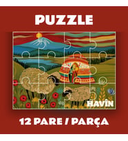 Pazil Bi Kurdî Havîn Yaz - Kürtçe Magnetli Puzzle Yapboz (12 Pare/Parça - A5) (Çok Renkli)
