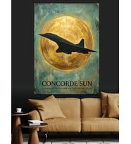 Concorde Sun Havacılık Ve Güneş Dekoratif Kanvas - Mdf Ahşap Tablo