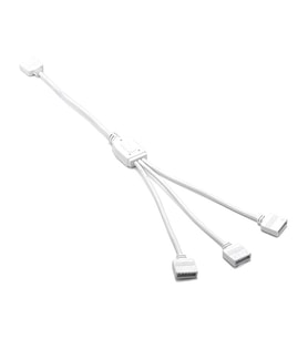 3 yollu beyaz RGB LED şerit Splitter bağlantı kablosu DC 5V-12V Y şekli uzatma kablosu çoklayacı çoğaltıcı konnektör