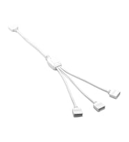 3 yollu beyaz RGB LED şerit Splitter bağlantı kablosu DC 5V-12V Y şekli uzatma kablosu çoklayacı çoğaltıcı konnektör