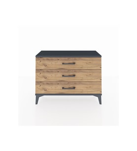 Arges Şifonyer 3 Çekmeceli 88x30x64 Antrasit-Çam