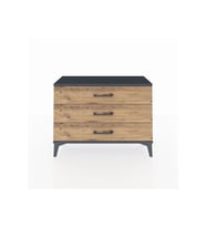 Arges Şifonyer 3 Çekmeceli 88x30x64 Antrasit-Çam