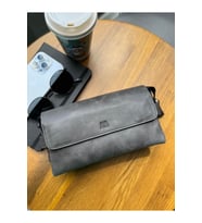 BOLİVA HAKİKİ DERİ UNISEX ÇANTA ANTRASİT (9874)