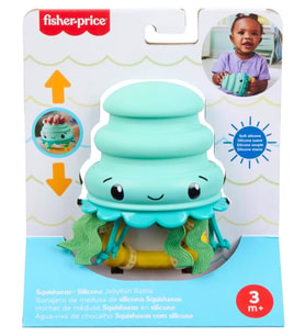 Fisher Price Deniz Dostları 2si 1 Arada Silikon Çıngırak Deniz Anası JHB57