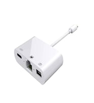 Iphone 7 8 X 11 11 Pro 12 13 13 14 Pro Max ve Ipad Uyumlu Usb Ethernet Lightning Şarj Adaptörü 3in1