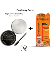 Fontenay Profesyonel Kaş Şekillendirici Wax + Saç Şekillendirici Toz Wax Turuncu 2'Li Set