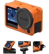 Osmo Action 6 için Silikon Koruyucu Kılıf + Lens Cap (Orange)