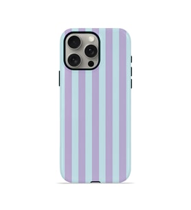 iPhone 15 Pro Max Vorian Çift Katmanlı MagSafe Kılıf Lilac Riviera Stripe