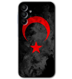Galaxy A15 Kılıf HD Desen Baskılı Kılıf - Black Ayyıldız