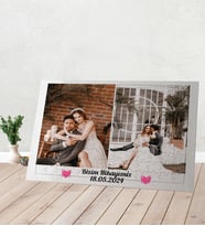 2 Fotoğraflı Notlu Tarihli Kişiye Özel Puzzle