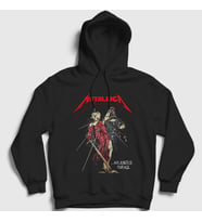 Presmono Unisex Siyah Lady Justice V2 Metallica Kapüşonlu Sweatshirt 435737tt