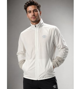 UMBRO Comfy Jacket Erkek Beyaz/Ekru Fermuarlı Spor Sweatshirt TC0258