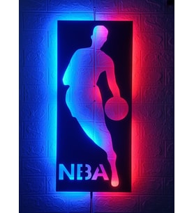 Led Işıklı Tablo Dekoratif NBA Basketbol Duvar Süsü Dekorasyon