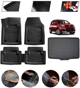 Fiat Panda Uyumlu Paspas Araca Özel Bagaj Havuzu MBS Siyah