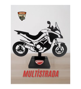 Ducati Multistrada Siluet Masa Dekoru – Touring Motor Figürü