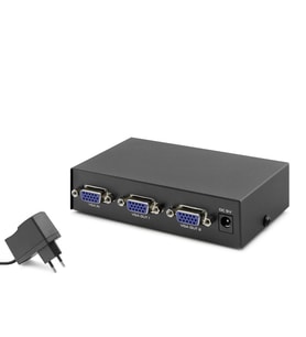 Vga Splitter 1 In 2 Out 200 Mhz - Siyah HDX1277