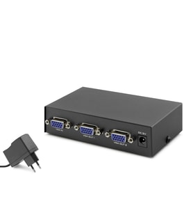 Vga Splitter 1 In 2 Out 200 Mhz - Siyah HDX1277