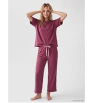 LCW DREAM Mürdüm %100 Pamuklu Kadın Kaprili Pijama Takımı