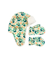 Su Geçirmez Kız Çocuk Bere Eldiven Set 1-4 Yaş Kayak Snowboard Mermaid Denizkızı