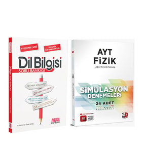 3D AYT Fizik Deneme ve AKM Dil Bilgisi Soru Bankası Seti 2 Kitap