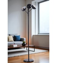 KÜRE 3 LÜ SİYAH LAMBADER METAL BAŞLIKLI