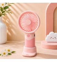 Sevimli Masaüstü Mini Fan USB Şarjlı Taşınabilir Sessiz Kawaii Tasarım El Fanı
