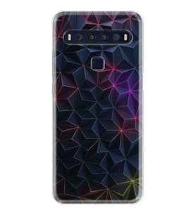 TCL 10L 10 Plus 10SE 20E 20SE 30SE L7 Kılıf Desemli Silikon Renkli Prizmalar 1783