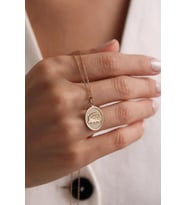 Kişiye Özel 925 Ayar Gümüş Minimal Kirpi Figürlü Kolye (Gold)