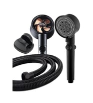 Moonshop Turbo Pervaneli 5 Fonksiyonlu Duş Başlığı Duş Hortumu 150 Cm Ve Mafsal Set...