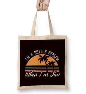 Better Person Tan Sunshine Sun Summer Vacation Sunset Beach Bez Çanta Uzun Saplı