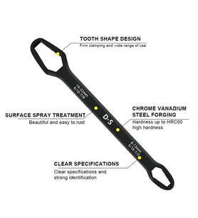 Universal Anahtarı Çift kafalı Çok Fonksiyonlu 6-22mm (5690)