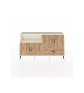 Arges Konsol 4 Raflı Tek Çekmeceli 4 Kapaklı 176x30x99 Aytaşı-Çam
