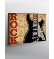 Kanvas Tablo Rock Gitar Tasarımı