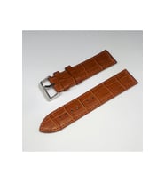 24mm Taba Açık Kahverengi Croco Deri Saat Kayışı Kordonu 24x24