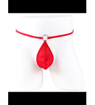 Fantezia Night Fantezi Kırmızı Transparan Halkalı Tül Erkek String Erkek İç Çamaşırı TG274609