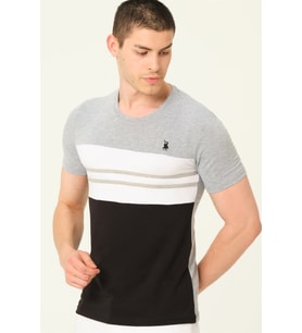 T8593 DEWBERRY ERKEK T-SHIRT-GRİ