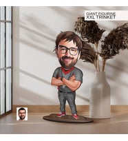 BK Gift Kişiye Özel Antrenör Karikatürlü Büyük Boy Ahşap Biblo-2, Arkadaşa Hediye , Sevgiliye Hediye, Kişiye Özel Biblolar