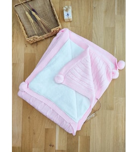 Kız Bebek Pembe Triko Battaniye Welsoft STL4944