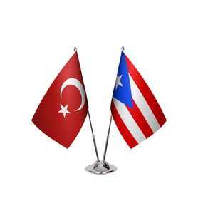 Porto Rico İkili  Masa Bayrağı