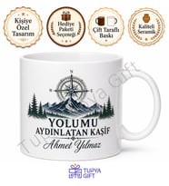 Kaşif Baba Yazılı Keşif Temalı Kupa Bardak Babalar Günü Hediyesi