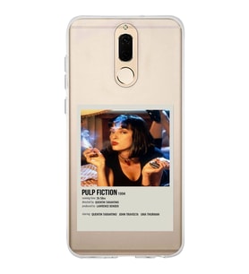 Huawei Mate 10 Lite Uyumlu Pulp Fiction Minimalist Poster Desenli Şeffaf Telefon Kılıfı