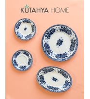 Blue Romance 20 Parça Porselen Kahvaltı Takımı Modern Tasarım - Vintage Model