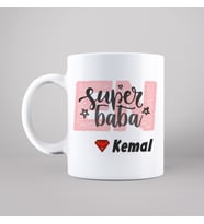 Süper Baba Tasarımlı Kupa Kişiye Özel