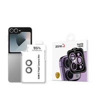 Samsung Galaxy Z Flip 6 Parmak İzi Bırakmayan Anti-Reflective Özel Safir Kamera (Gümüş)