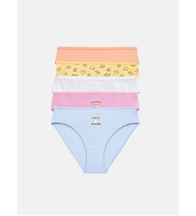 LCW Young Sarı Baskılı Bikini Külot 5'li